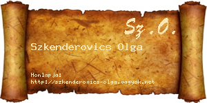 Szkenderovics Olga névjegykártya