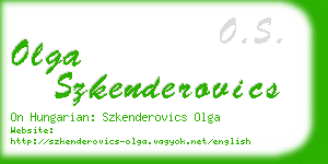 olga szkenderovics business card